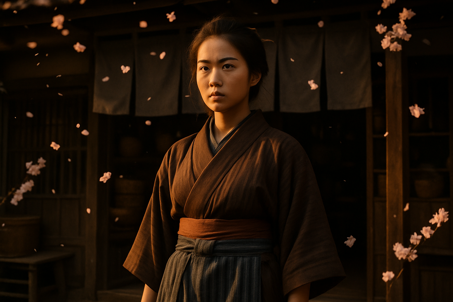 凛とした女性商人のイメージ