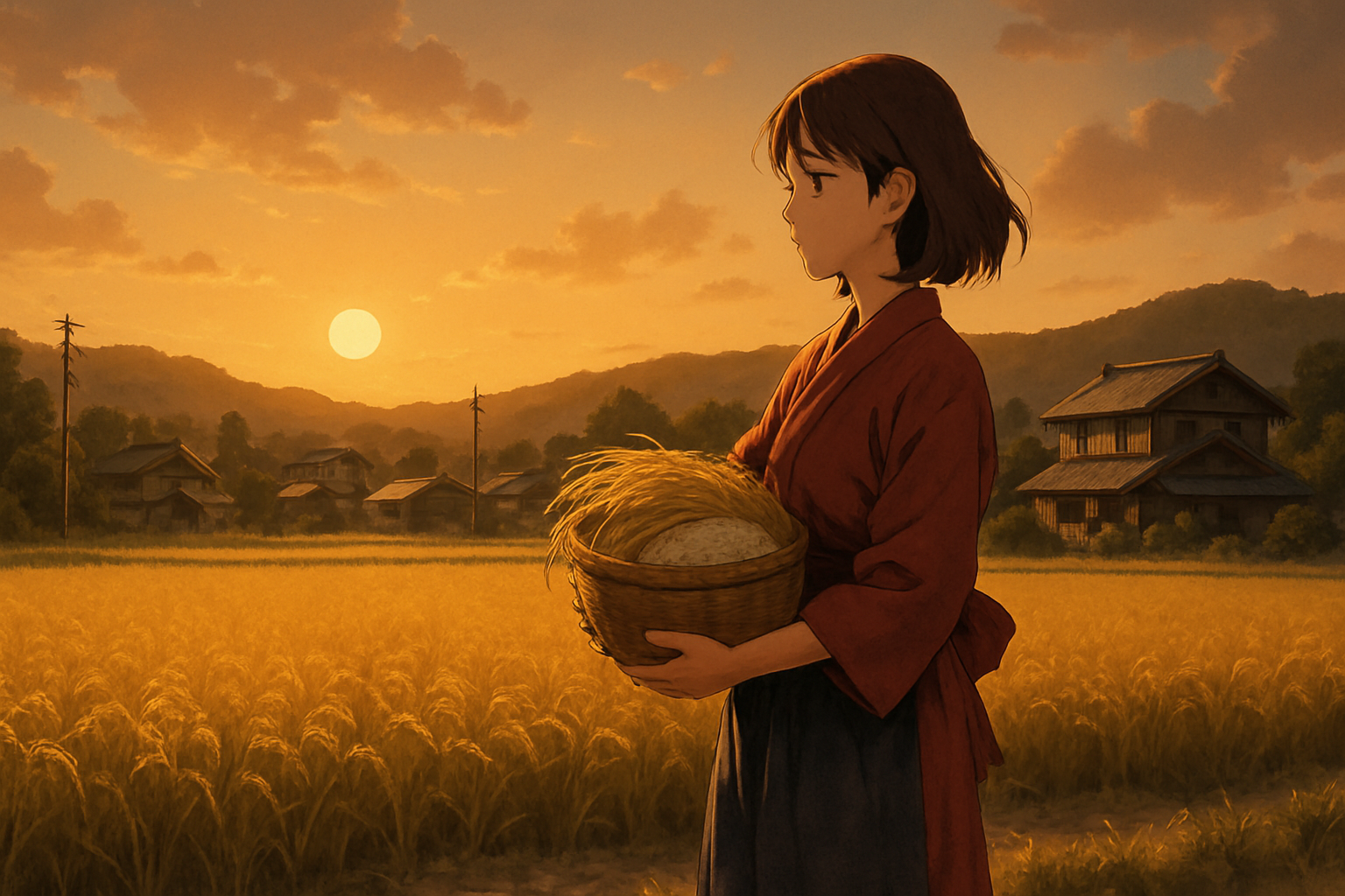 おコメの女の イラスト1