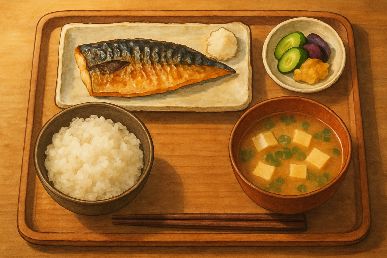 定食屋の焼き魚定食(イメージ)