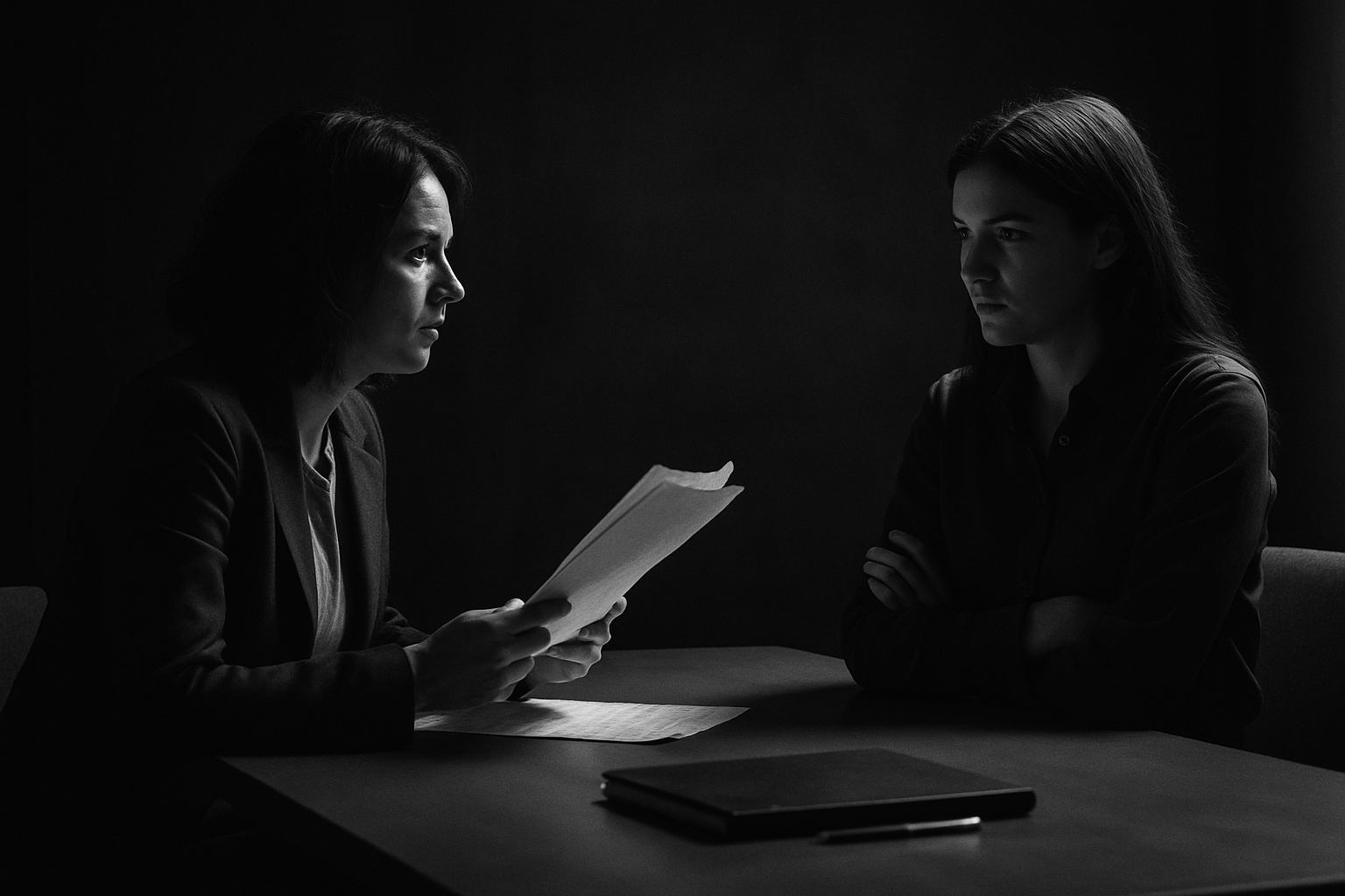 二人の女性の対峙イメージ