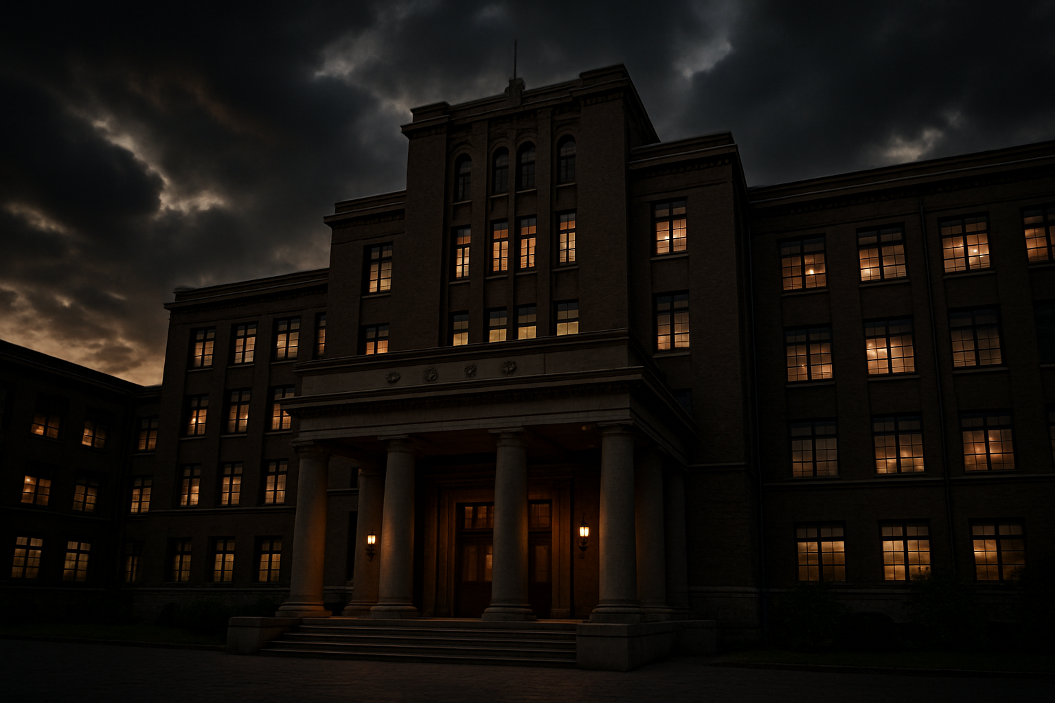 医大の威厳ある建物イメージ