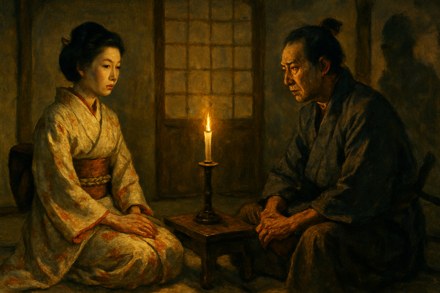 緊張感漂う縁談の場面(イメージ)