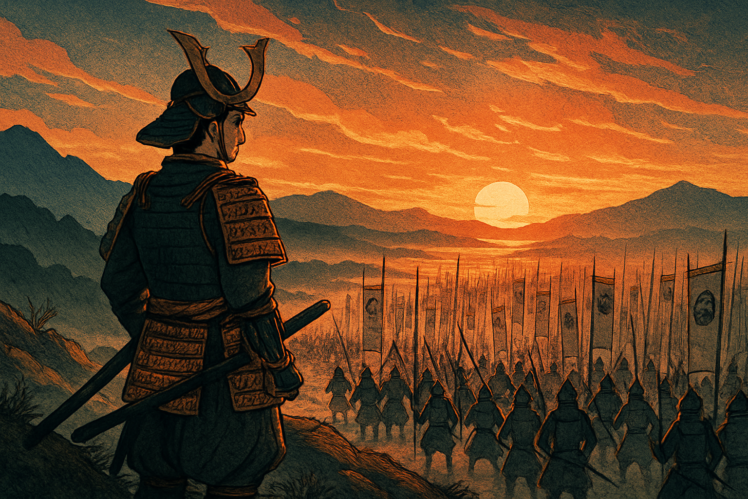 合戦を前に覚悟を決める武将たち(イメージ)